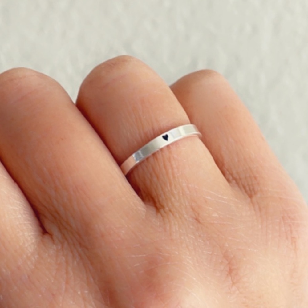 Sterling Silver Heart Ring - Picture 9 of 11